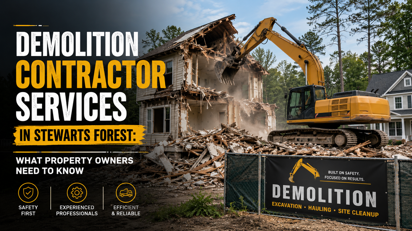 Demolition Contractor Services in Stewarts Forest: What Property Owners Need to Know